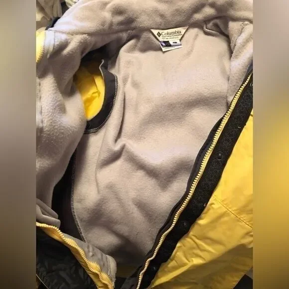 Columbia Women's Small Yellow Gray‎ Ski Snowboard Jacket & Fleece Removable Vest - Picture 14 of 16